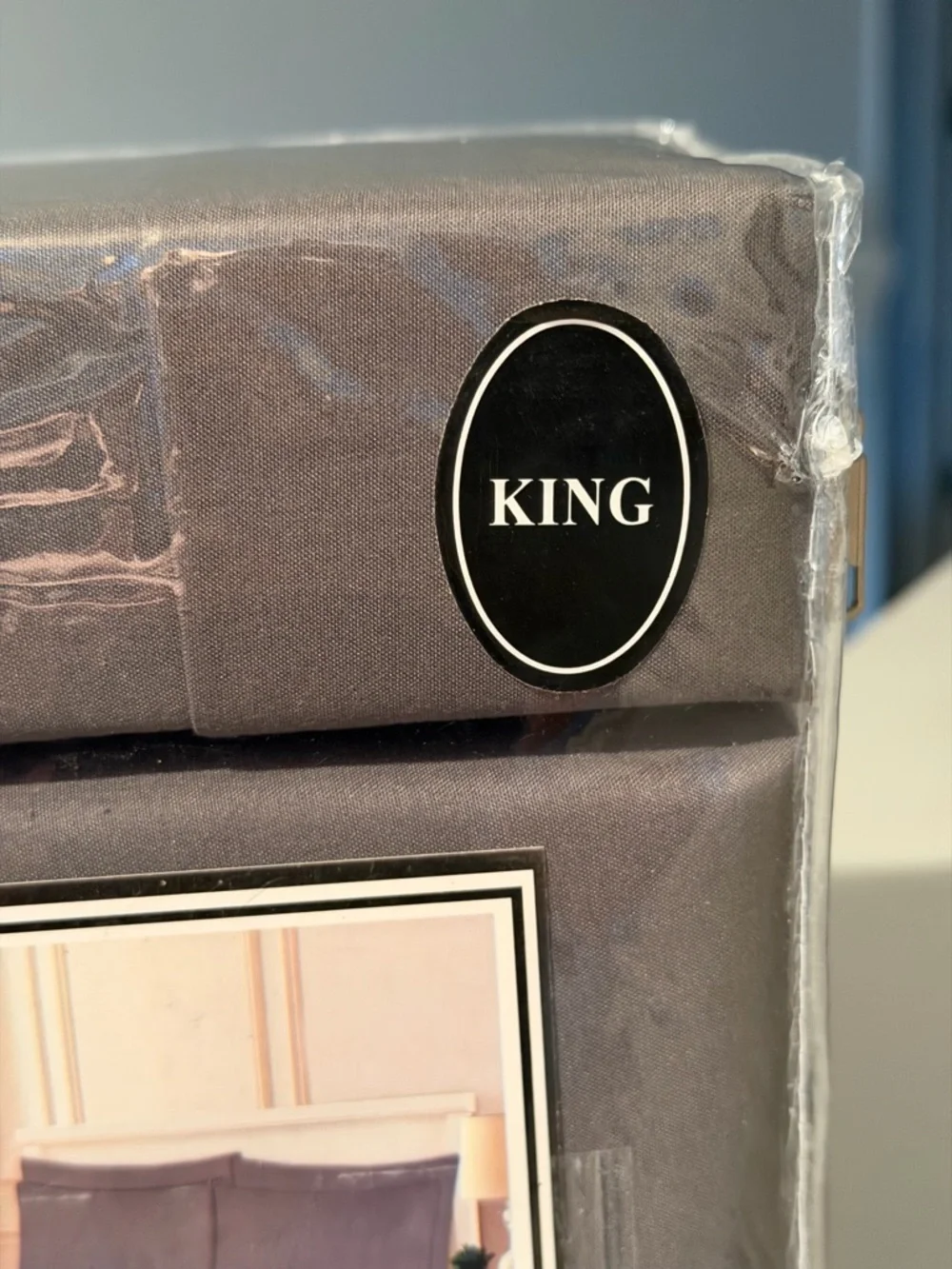 King Size 6-Piece Dyed Bedsheet Set - King, Charcoal Gray